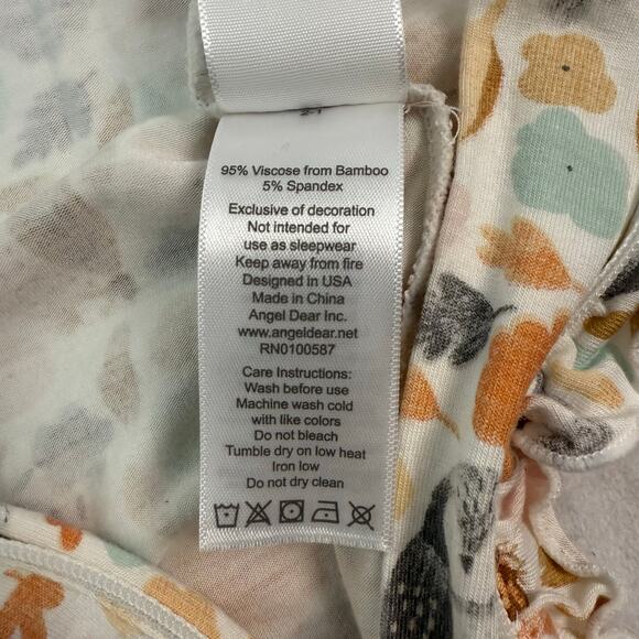 angel dear autumn owls bamboo ruffle romper 3-6M - Picture 4 of 4